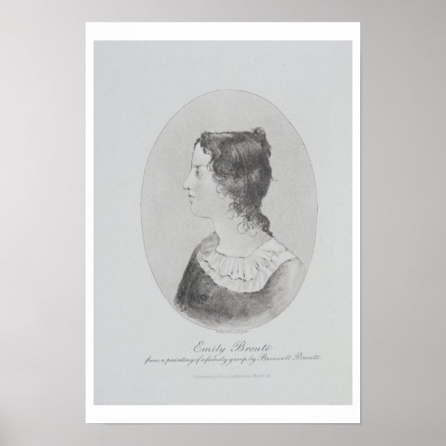 Póster Retrato de Emily Bronte (1818-48) grabado por Wal (Frente)
