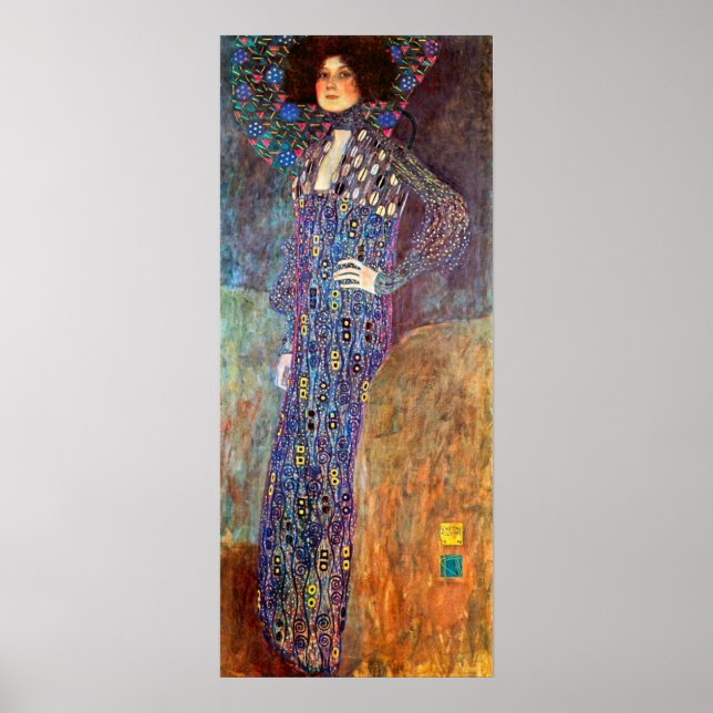 Póster Retrato de Emily Floge por Gustav Klimt (Frente)