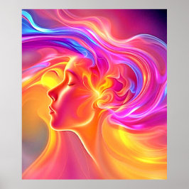 Póster Retrato de energía flotante