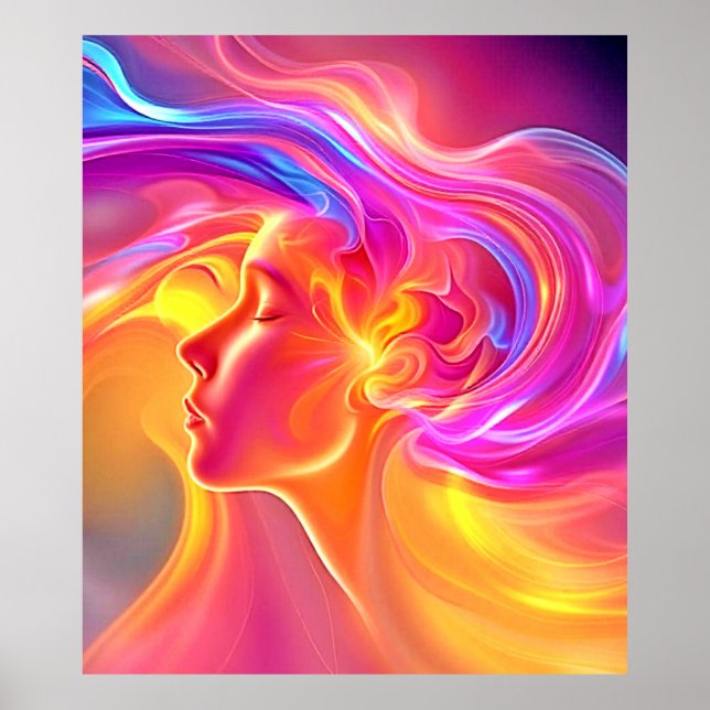 Póster Retrato de energía flotante (Frente)