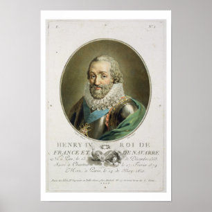 Póster Retrato de Enrique IV, rey de Francia y de Navarra