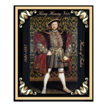 Retrato de Enrique VIII con bordes enmarcados