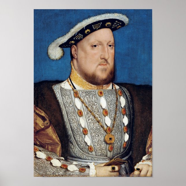 Póster Retrato de Enrique VIII de Inglaterra, Holbein (Frente)