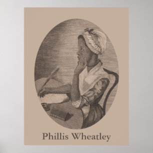 Póster Retrato de época del poeta Phillis Wheatley