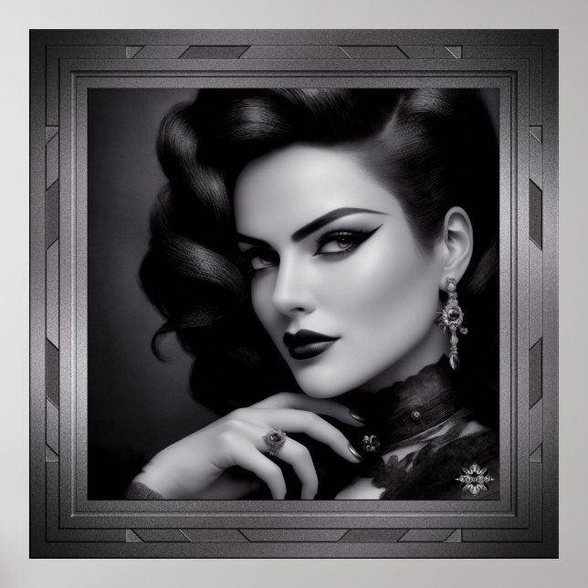 Póster Retrato de espía Kalina Shepard por Xzendor7 (Frente)