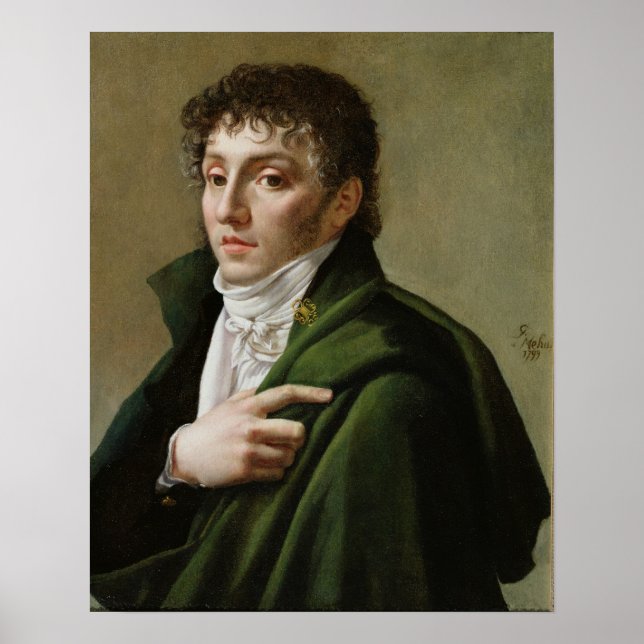 Póster Retrato de Etienne-Henri Mehul 1799 (Frente)