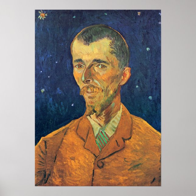 Póster Retrato de Eugene Boch por Vincent van Gogh (Frente)
