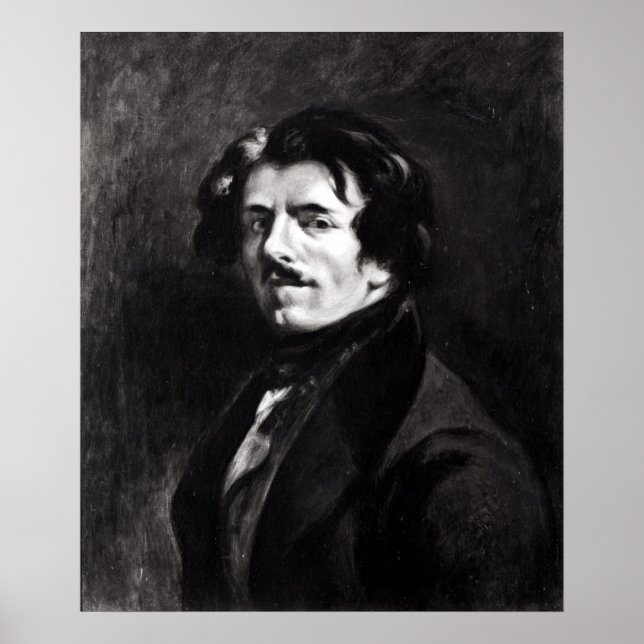 Póster Retrato de Eugene Delacroix (Frente)