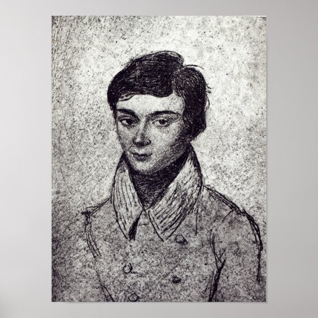 Póster Retrato de Evariste Galois (Frente)