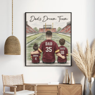 Póster Retrato de familia del equipo de fútbol de los sue