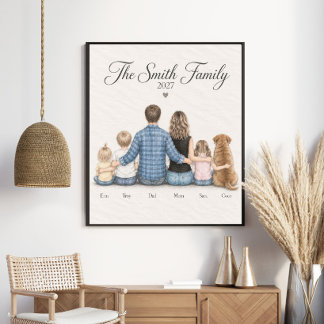 Póster Retrato de Familia Personalizado 2027