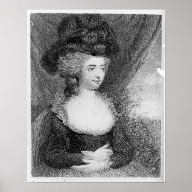 Póster Retrato de Fanny Burney pub. (Frente)