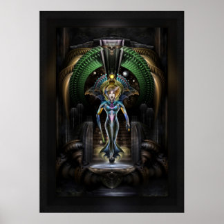 Póster Retrato De Fantasía Fractal De La Majestad De Tril