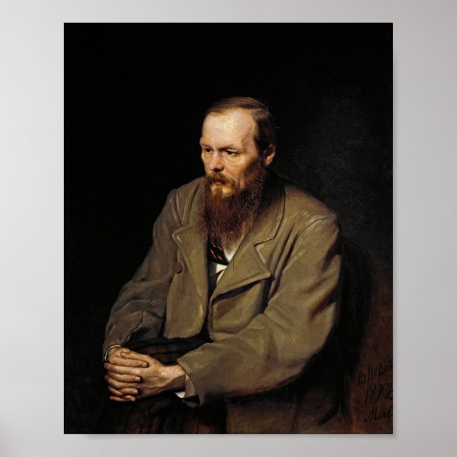 Póster Retrato de Fedor Dostoyevsky por Vasily Perov (Frente)
