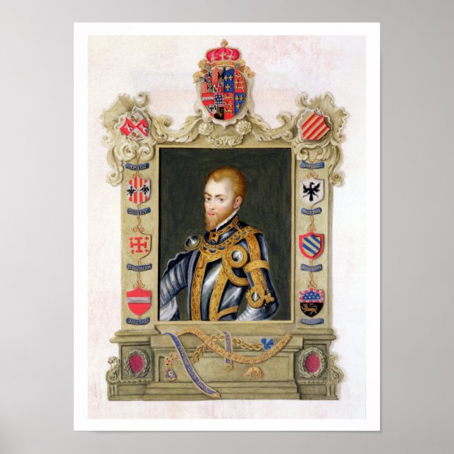 Póster Retrato de Felipe II Rey de España (1527-98) de (Frente)