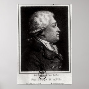 Póster Retrato de Felix Vicq d'Azyr