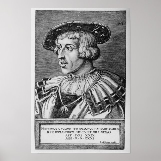 Póster Retrato de Fernando I de Habsburgo, 1531 (Frente)