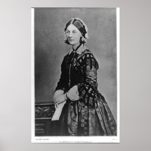 Póster Retrato de Florence Nightingale (Frente)