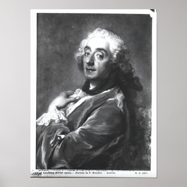 Póster Retrato de Francois Boucher 1741 (Frente)