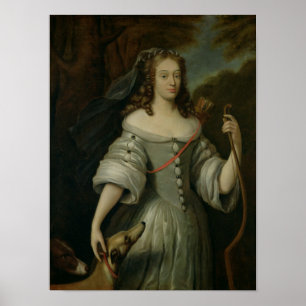 Póster Retrato de Francoise Louise de la Baume