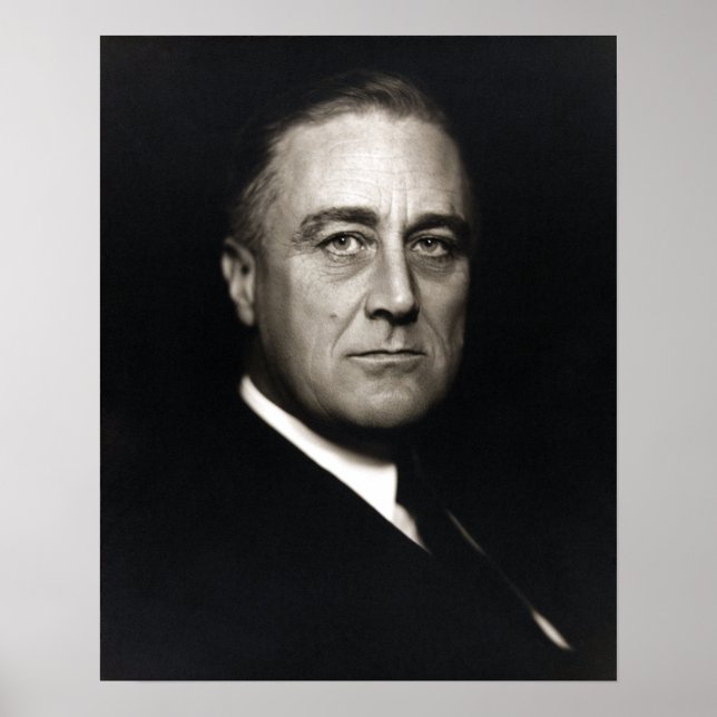 Póster Retrato de Franklin D. Roosevelt (Frente)