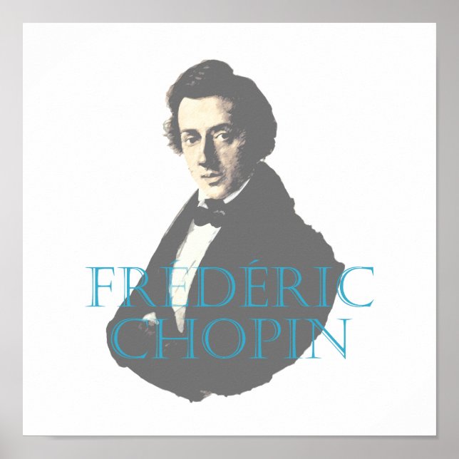 Póster Retrato de Frédéric Chopin (Frente)