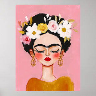 Póster retrato de Frida Kahlo