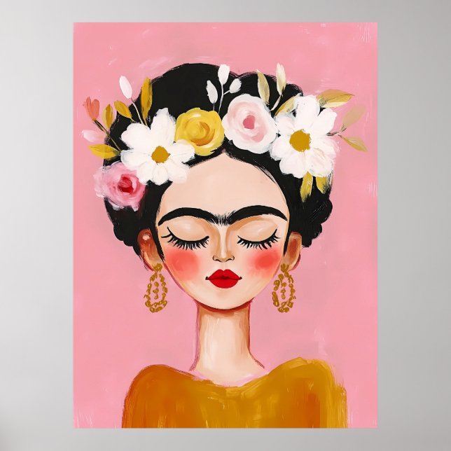 Póster retrato de Frida Kahlo (Frente)