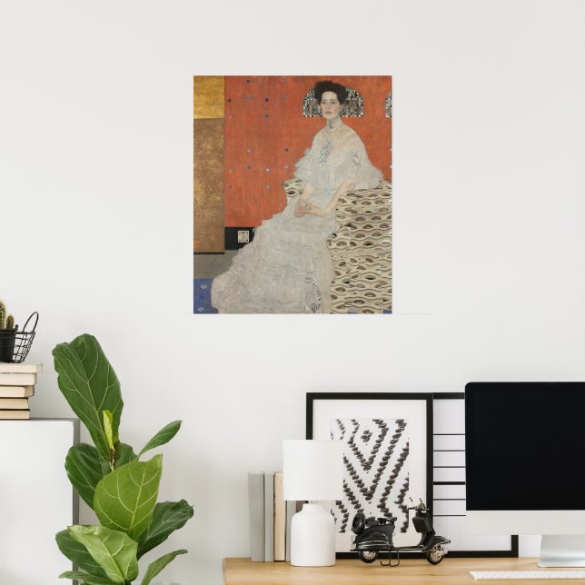 Póster Retrato de Fritza Riedler por Gustav Klimt (Oficina en casa)
