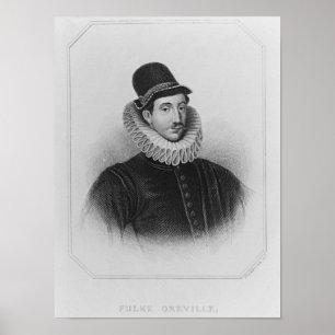 Póster Retrato de Fulke Greville Primer Barón Brooke