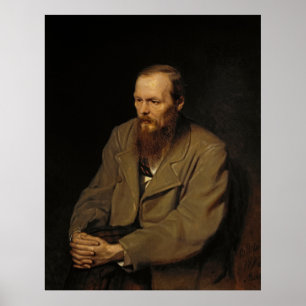 Póster Retrato de Fyodor Dostoyevsky por Vasily Perov