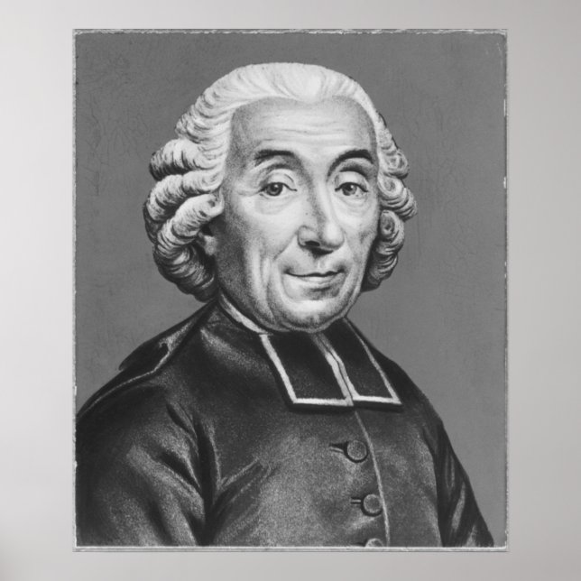 Póster Retrato de Gabriel Bonnot de Mably (Frente)