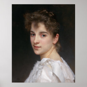 Póster Retrato de Gabrielle Cot Bouguereau Canvas