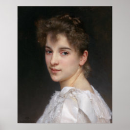Póster Retrato de Gabrielle Cot Bouguereau Canvas