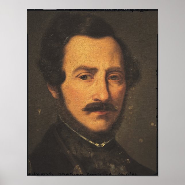 Póster Retrato de Gaetano Donizetti (Frente)