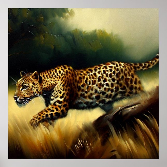 Póster Retrato de gato leopardo salvaje (Frente)