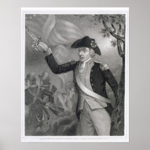 Póster Retrato de general Francisco Marion en la batalla