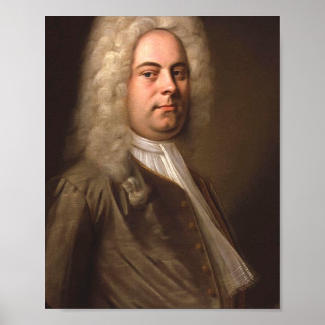 Póster Retrato de George Frideric Handel (Frente)