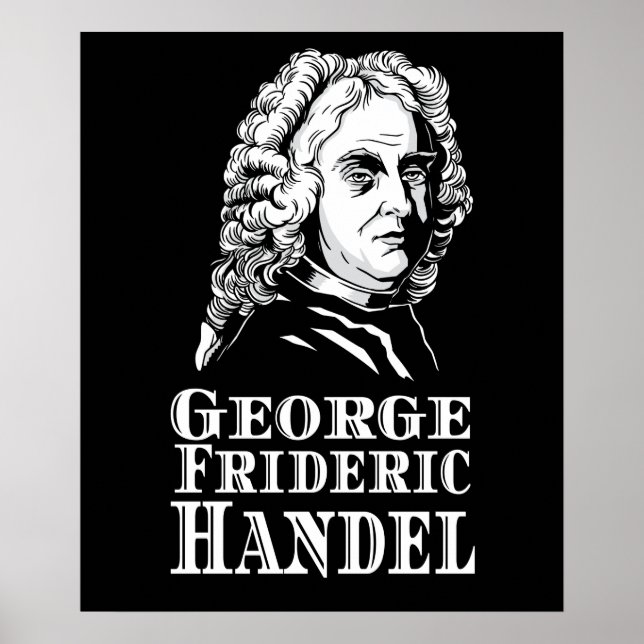Póster Retrato de George Frideric Handel (Frente)