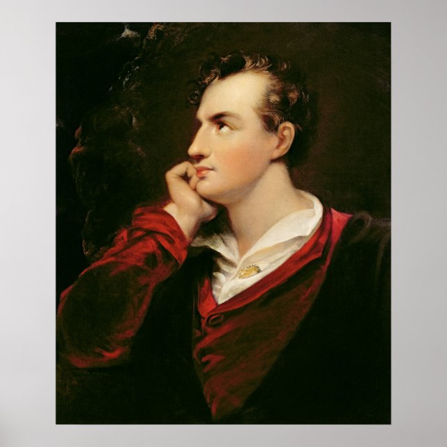 Póster Retrato de George Gordon Byron 6º barón (Frente)