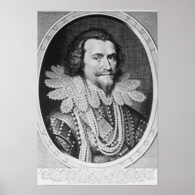 Póster Retrato de George Villiers (Frente)
