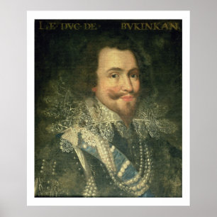 Póster Retrato de George Villiers, primer duque de Buckin