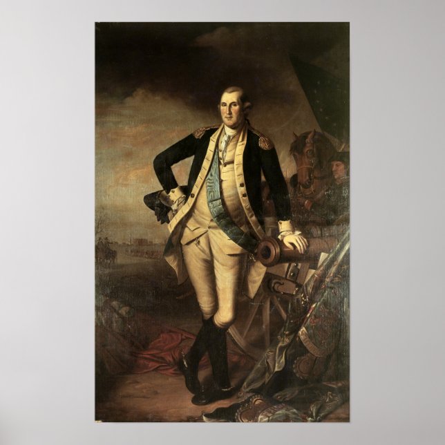 Póster Retrato de George Washington, 1779 (Frente)