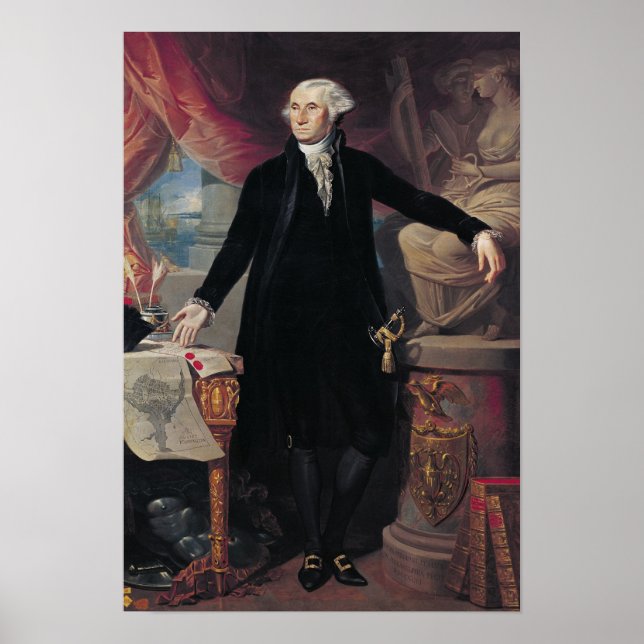 Póster Retrato de George Washington, 1796 (Frente)