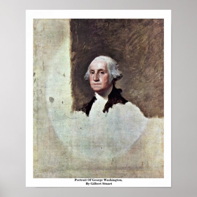 Póster Retrato De George Washington, De Gilbert Stuart (Frente)