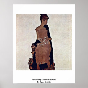 Póster Retrato De Gertrude Schiele Por Egon Schiele