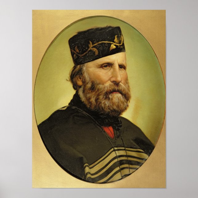 Póster Retrato de Giuseppe Garibaldi (Frente)