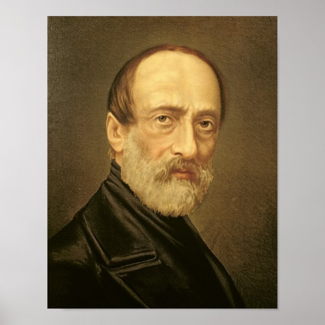 Póster Retrato de Giuseppe Mazzini (Frente)