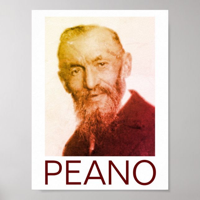 Póster Retrato de Giuseppe Peano (Frente)