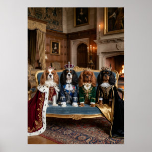 Póster Retrato de grupo de la familia real de Cavalier Sp